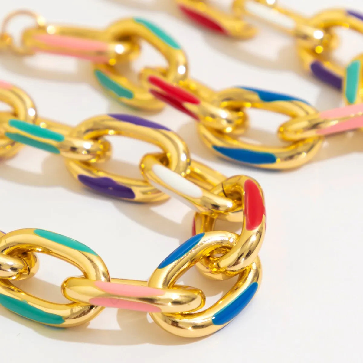 Conjunto de 2 peças de colar e pulseira de gargantilha boêmia colorida, conjunto de joias com corrente cruzada clássica, acessórios para mulheres, presente e festa