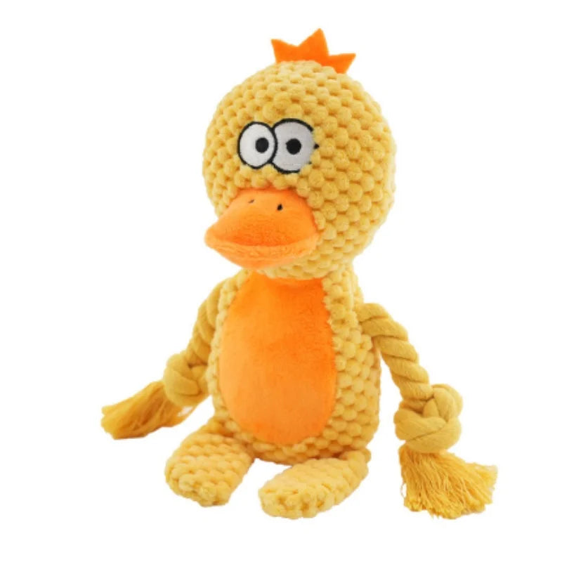 Brinquedo de empurrar fofo para animais de estimação, cachorro, auto-alívio, vocalização, elefante, raposa, gato, ranger de dentes e morder, brinquedo interativo de limpeza e mastigação