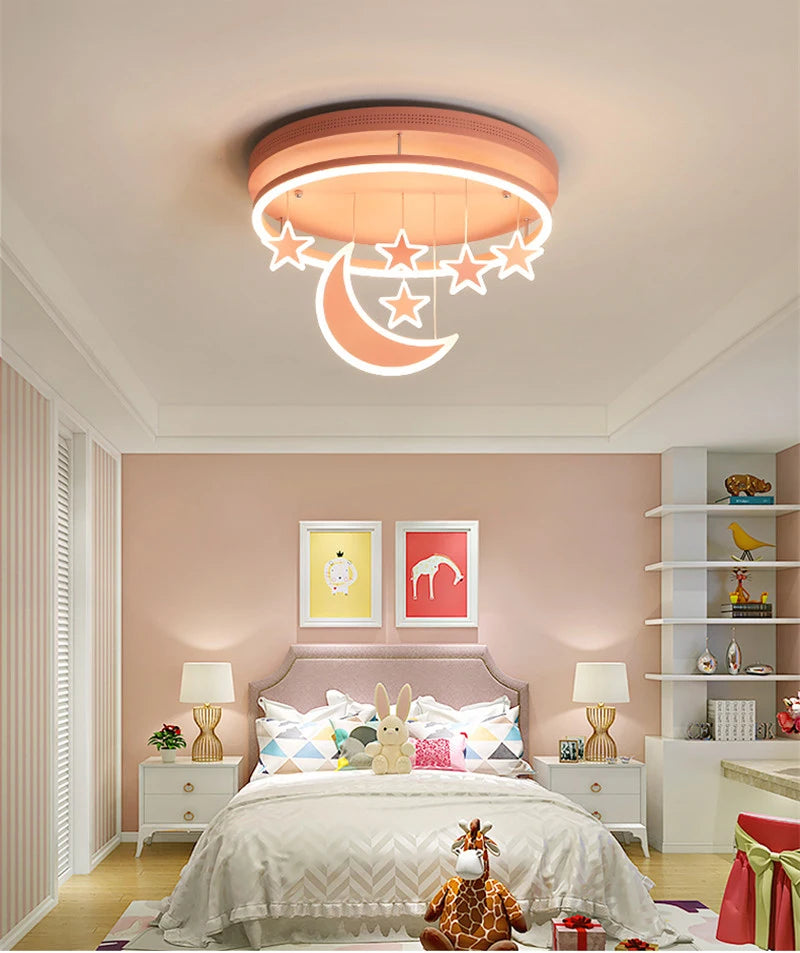 Kids Room Light Fixture Lamp For Children Kids Lamp For Bedroom Chandelier Kids Led Star Roof Light Kids Children Room Led Light