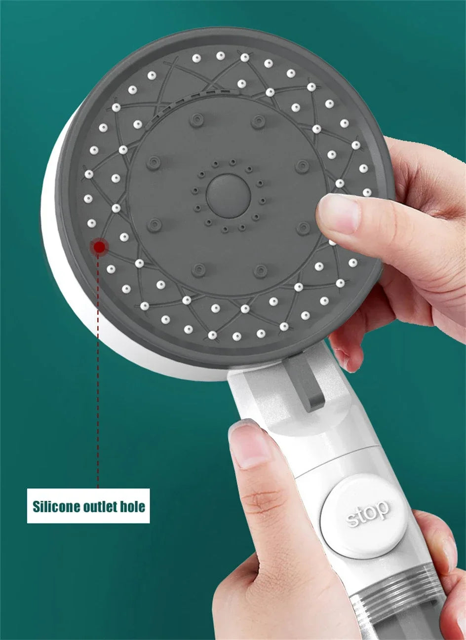 Chuveiros de alta pressão com filtro de 10 modos, parada de um toque, pulverizador portátil para economia de água, acessórios para banheiro