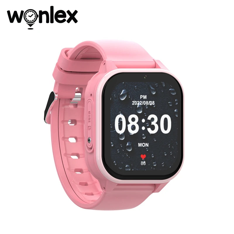 Relógio inteligente infantil Wonlex 4G SOS GPS WiFi Relógio de pulso Whatsapp KT19Pro Android 8.1 com câmera de chamada de vídeo Monitor Smartwatch infantil