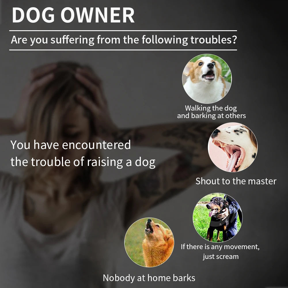 Automatic Anti Bark Dog Collar for Puppies Waterproof Rechargeable Dog Effective Stop Barking Training Collar Double Vibration