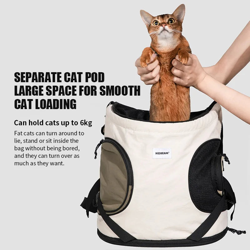 Mochila para transporte frontal de animais de estimação, bolsa de ombro para cães e gatos, bolsa respirável e portátil para áreas externas