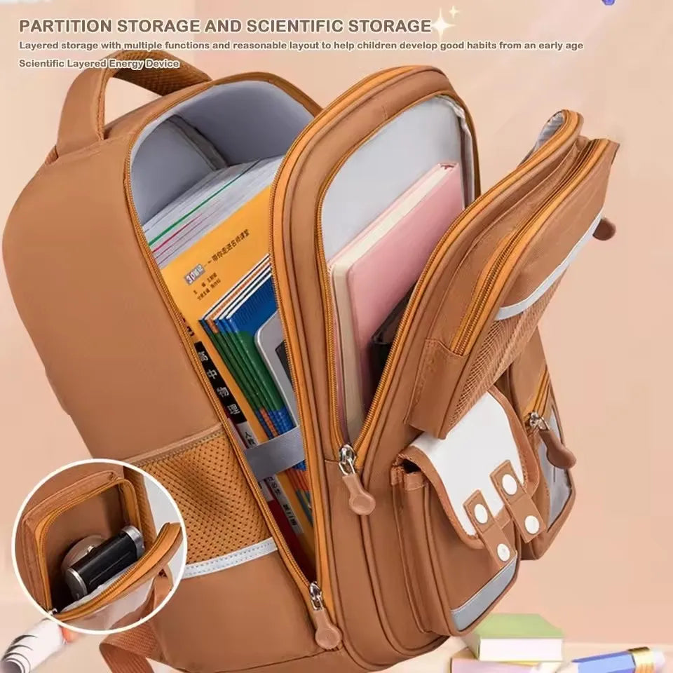 Mochila Capivara à prova d'água, grande capacidade, mochila escolar para aliviar o peso, proteção da coluna, alças alargadas, mochila para estudantes
