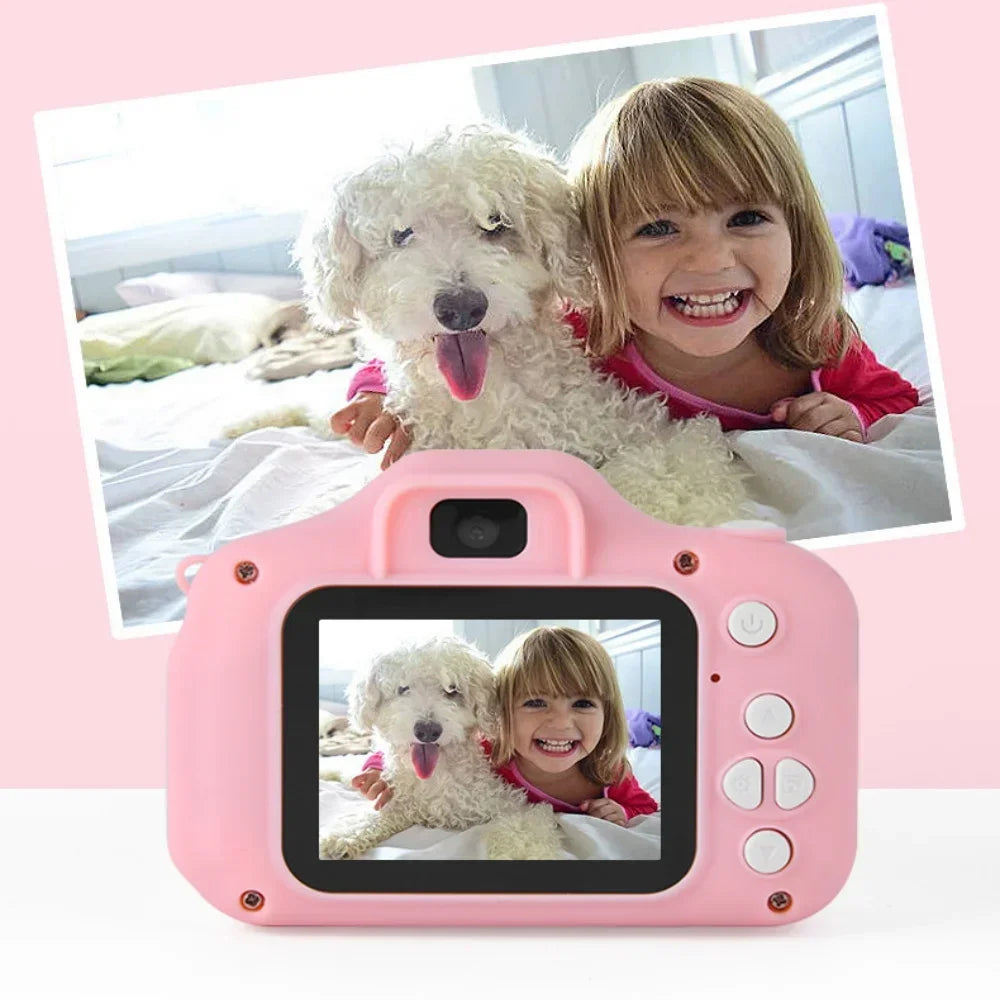 X2 Mini Câmera Digital Infantil Pode Tirar Fotos e Vídeos Linda Câmera Pequena Fotografia Presente de Aniversário para Crianças Brinquedos para Crianças