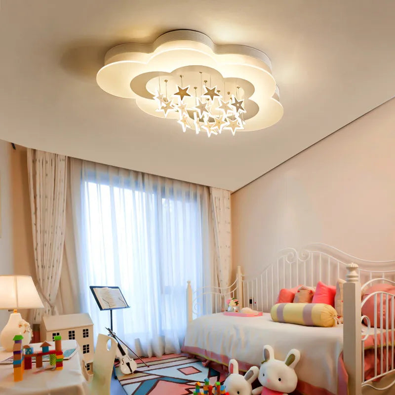 Kids Room Light Fixture Lamp For Children Kids Lamp For Bedroom Chandelier Kids Led Star Roof Light Kids Children Room Led Light