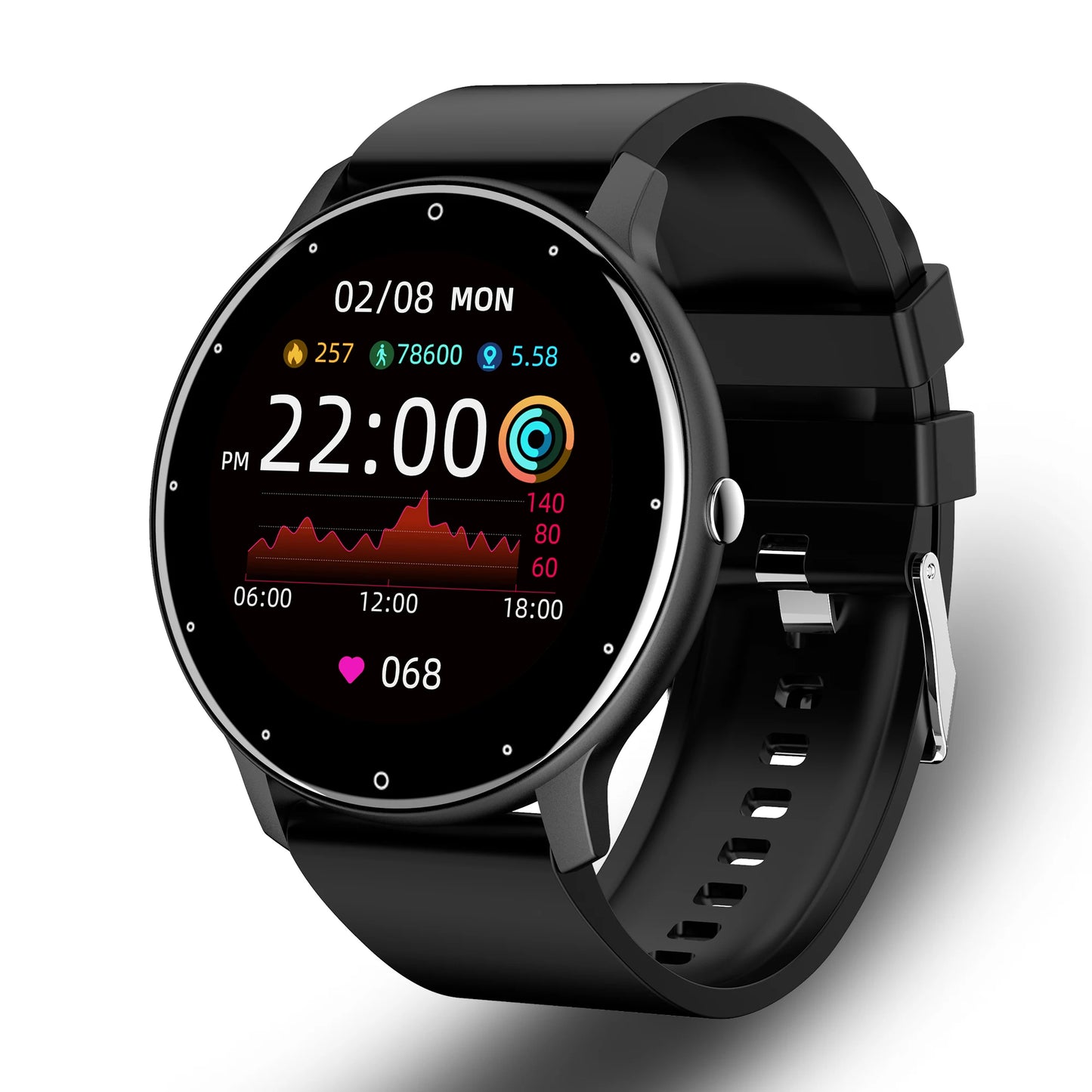 Novo relógio inteligente 2023, esportivo, fitness, à prova d'água, com Bluetooth, monitor de frequência cardíaca e sono para Android e iOS