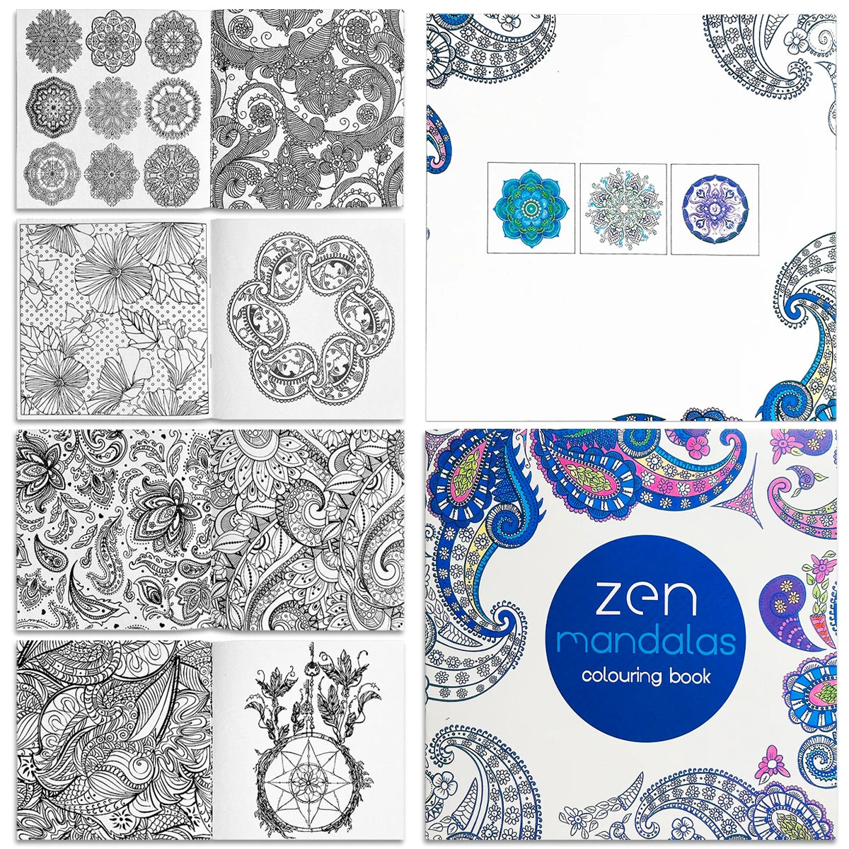 Livro de colorir mandalas zen: desenhos complexos de paisley e mandalas, livro de colorir para relaxamento adulto, atenção plena e criatividade