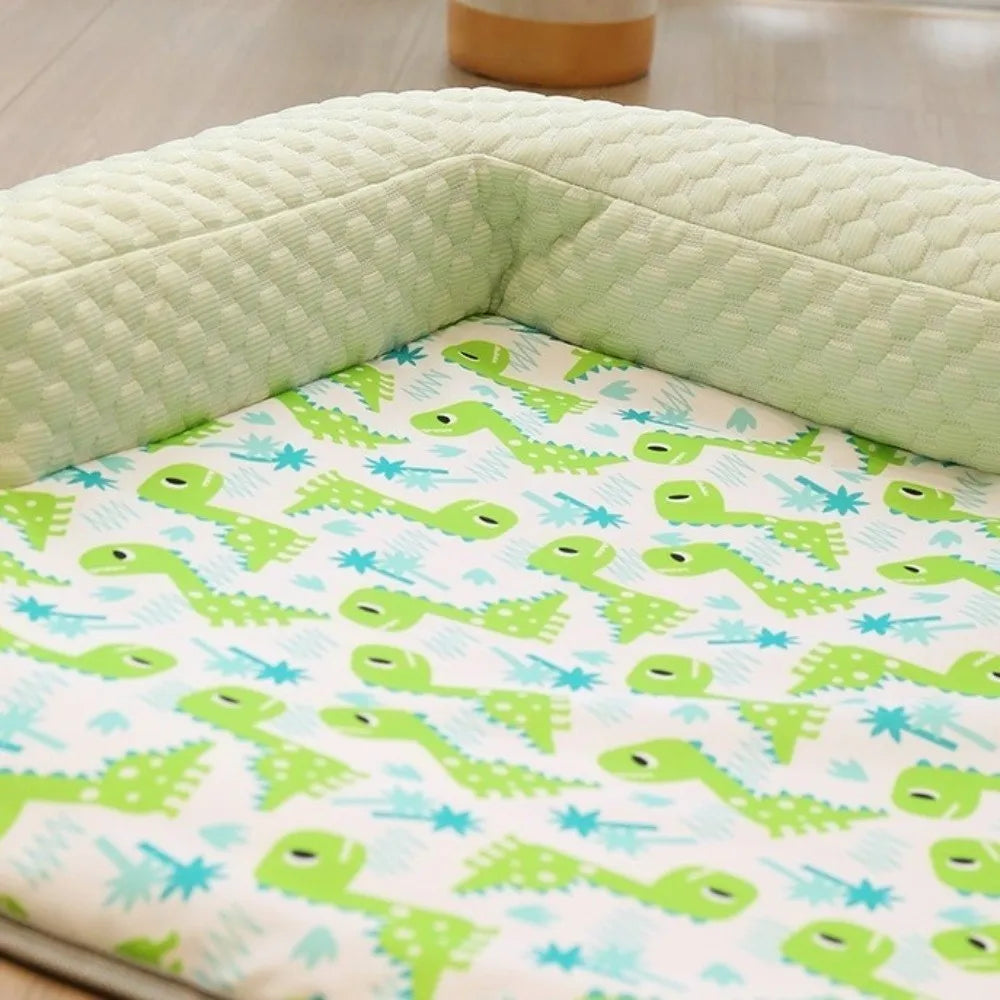 Cama para animais de estimação, tapete respirável, areia fria para animais de estimação, lavável, macio, tapete de dormir para cães, confortável, tapete de canil refrescante para filhotes e gatos