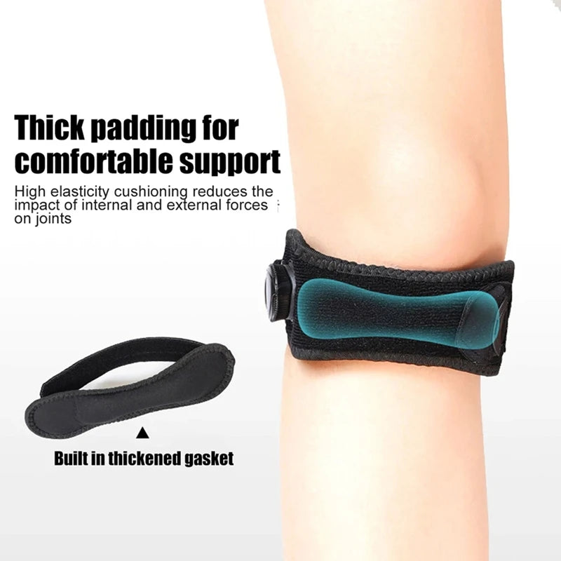 1 peça de faixa de suporte ajustável para patela e joelho, para corrida, escadas, escalada, faixa de suporte ajustável para tendão patelar para esportes