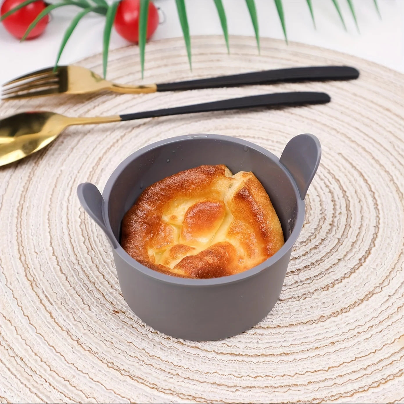 1 peça/4 peças de molde de silicone para fritadeira a ar, copos para cozimento de ovos