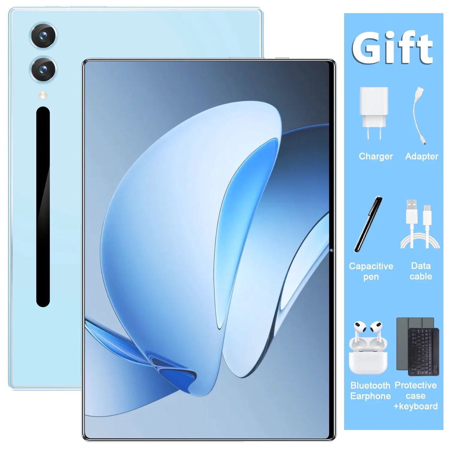 Tablet Android 2025, 20000mAh, 10,36 polegadas, versão global, 22 GB + 2 TB, nova rede, 14 núcleos, Android 13.0, Wi-Fi