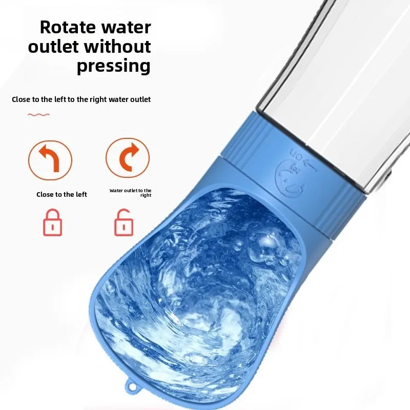 Garrafa de água para animais de estimação, chaleira para cães, fornecimento de água para áreas externas, garrafa portátil para água e comida, copo de água para áreas externas, dispensador de água