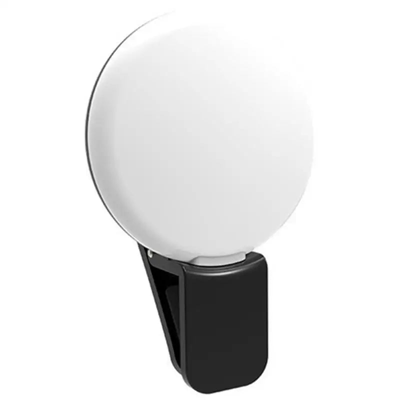 Luz de preenchimento universal para selfies em celulares, lâmpada LED portátil para vídeos ao vivo, acessórios para smartphones e iPhone, luz com clipe de carregamento USB