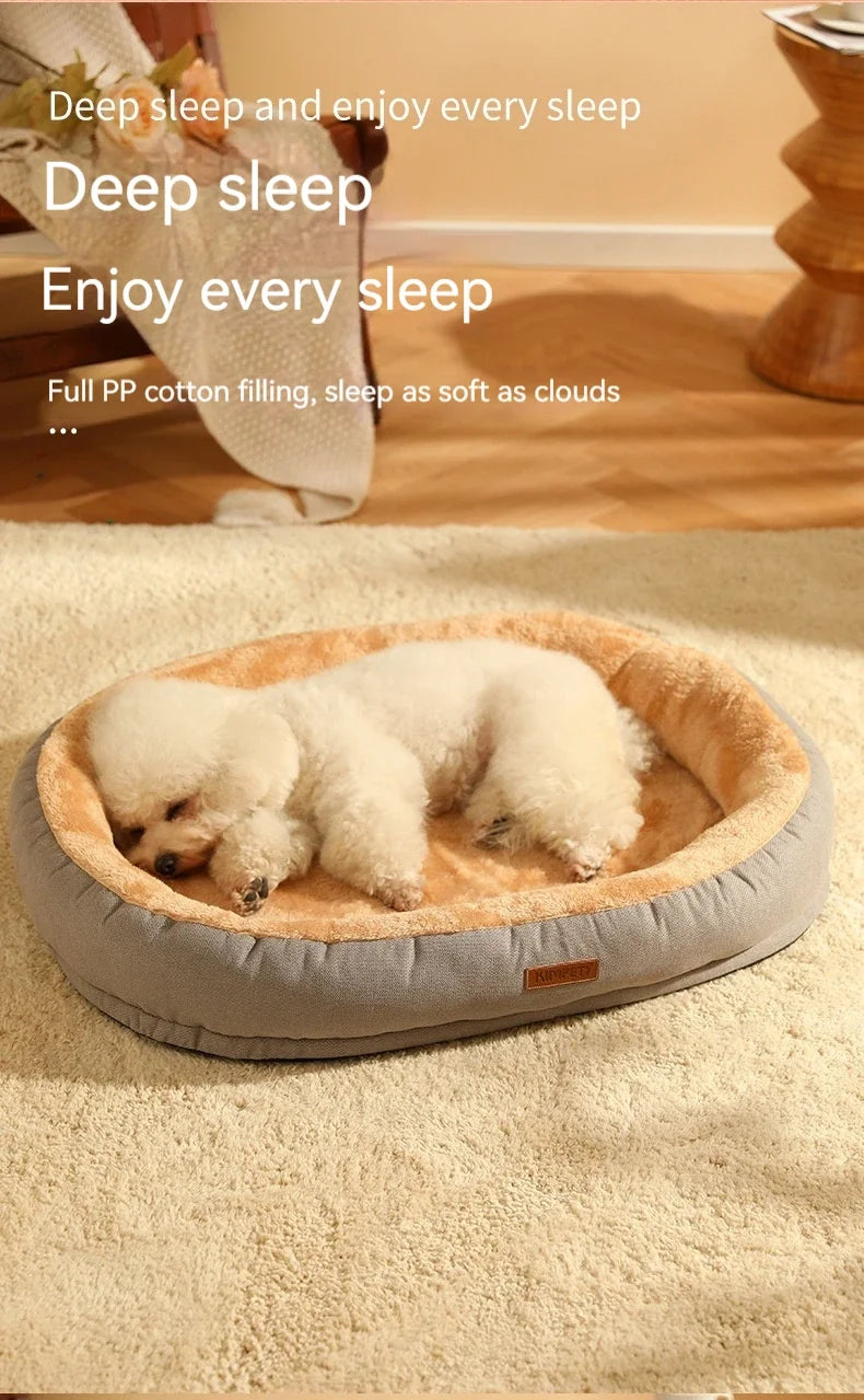 Pet Dog Bed Sofa Cat Warm Soft and Comfortable Sleeping Bed with Non-slip Design Portable Detachable Washable Pet Dog Bed Sofa