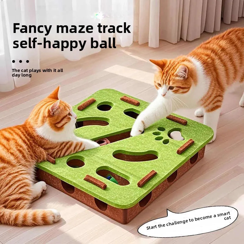 Brinquedos para gatos de estimação, caixa de quebra-cabeça de feltro, exercício interativo, jogo de caça para gatos domésticos, acessórios esportivos e entretenimento