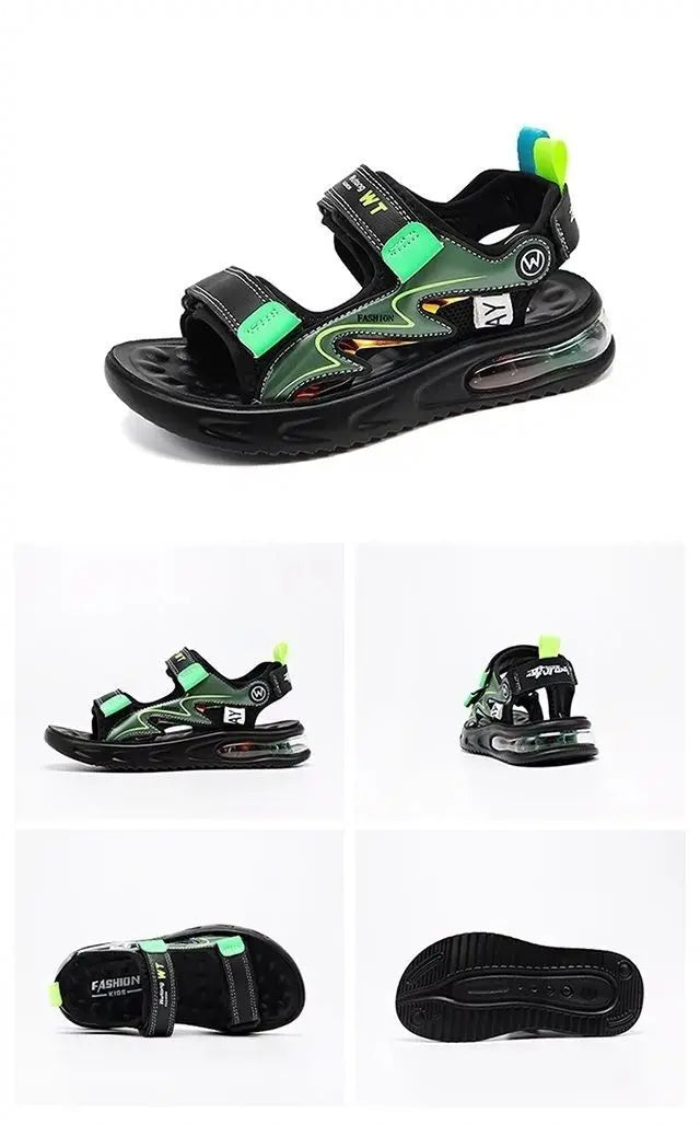 Sandálias infantis da moda 2025, sapatos para bebês, meninos, sola macia, antiderrapantes, sandálias para meninos e meninas, sapatos infantis para verão, praia, 3 a 14 anos