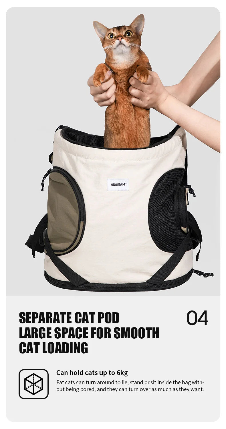 Mochila para transporte frontal de animais de estimação, bolsa de ombro para cães e gatos, bolsa respirável e portátil para áreas externas