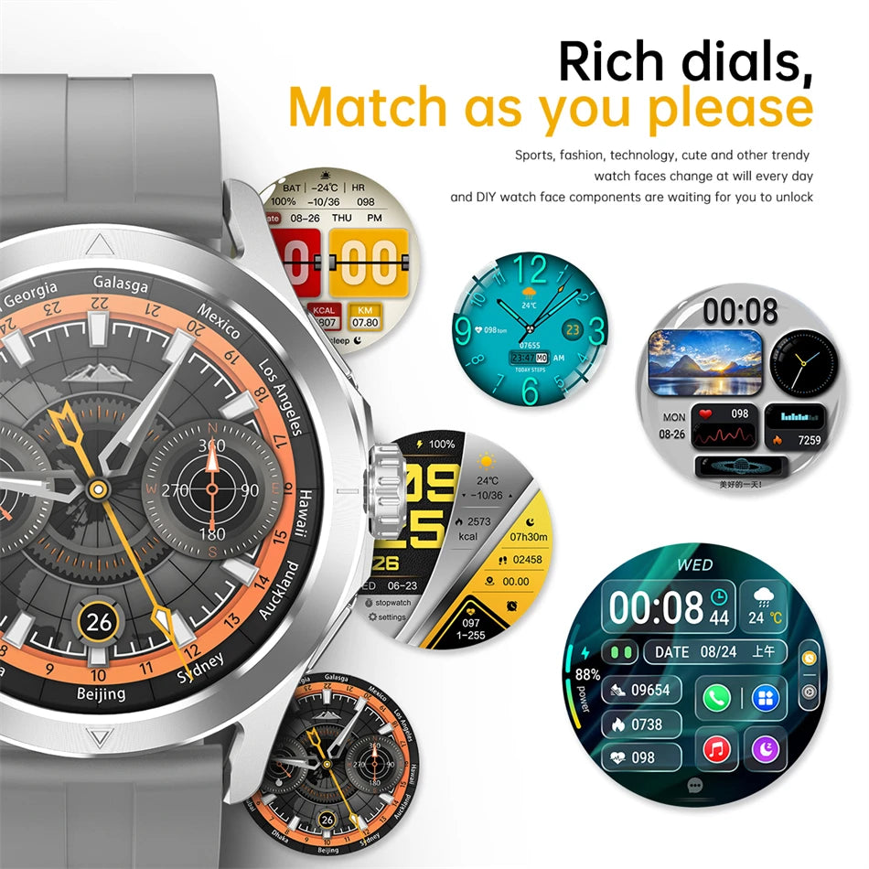 Novo 2025 para Xiaomi S4 Ultra Smart Watch Masculino AMOLED Esporte ao Ar Livre NFC GPS Rastreador de Frequência Cardíaca À Prova D'água Bluetooth Chamada Smartwatch