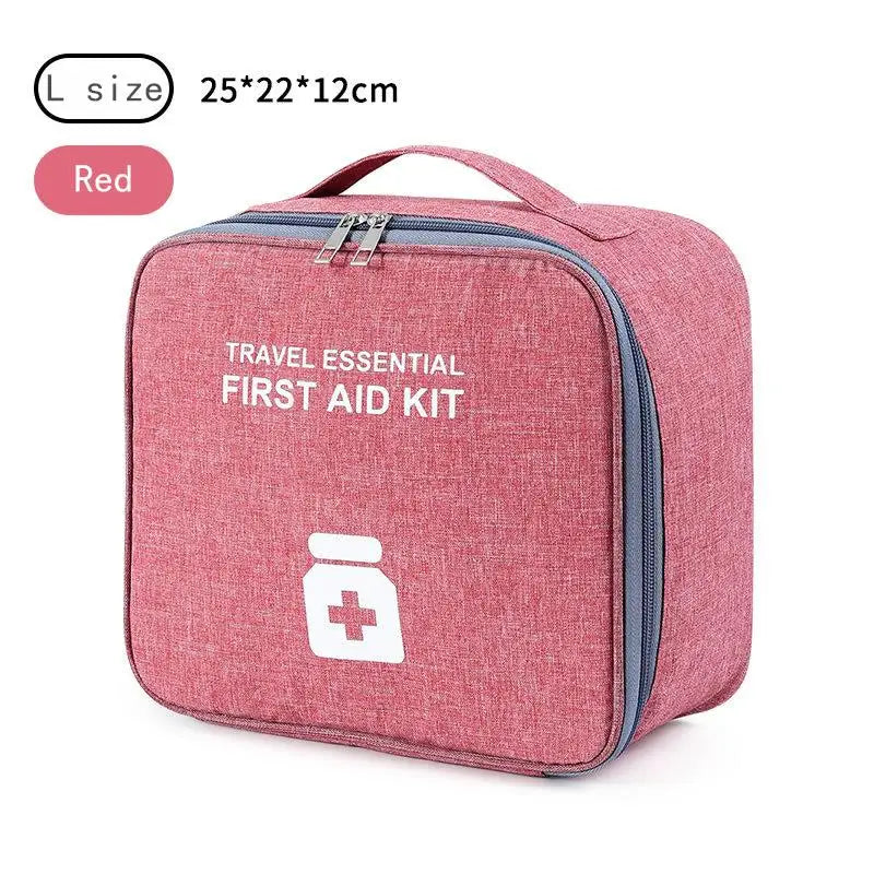 Kit de primeiros socorros para a família, 1 peça, portátil, para viagem, para uso externo, bolsa de armazenamento de medicamentos em camadas, grande capacidade, para uso doméstico