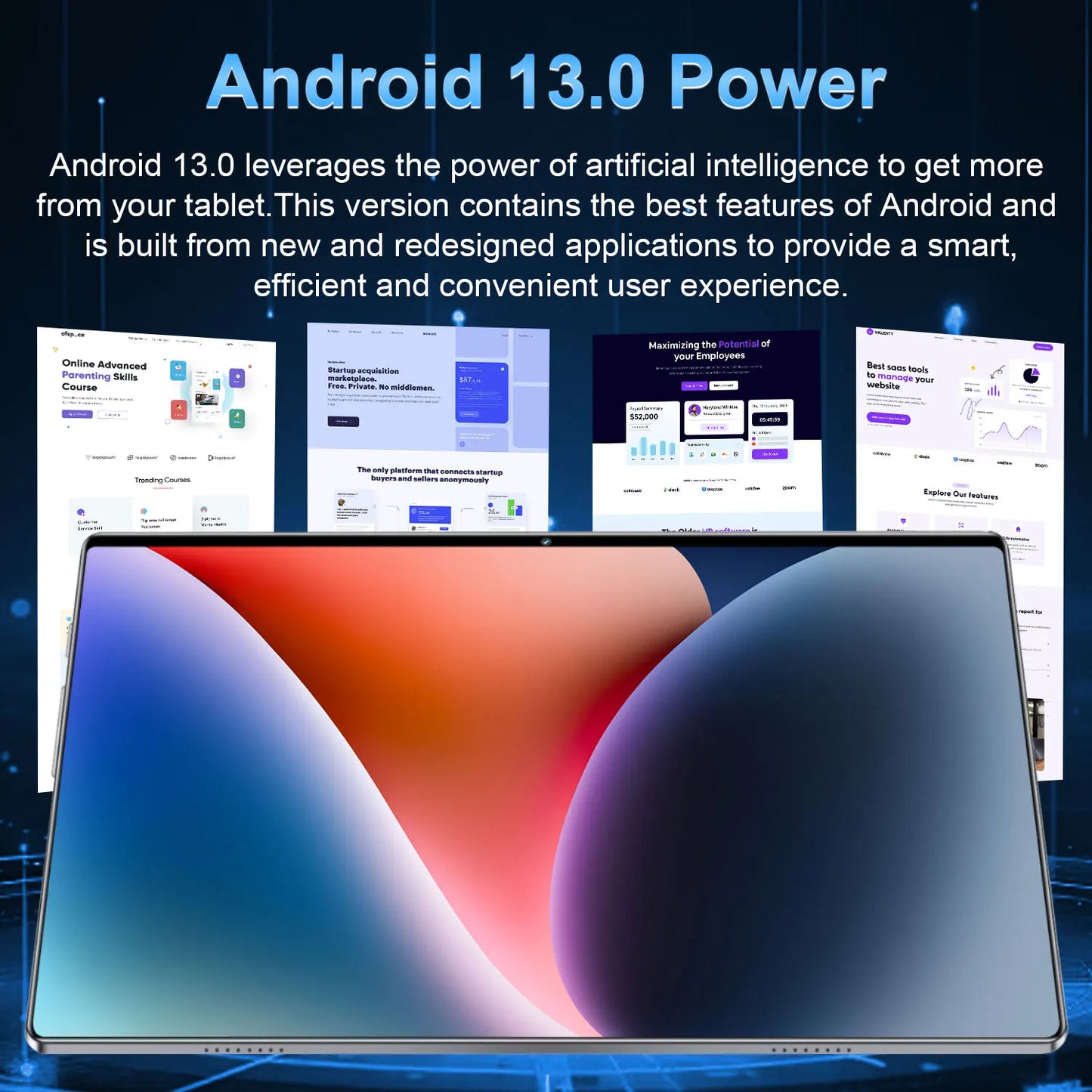 Tablet Android 2025, 20000mAh, 10,36 polegadas, versão global, 22 GB + 2 TB, nova rede, 14 núcleos, Android 13.0, Wi-Fi