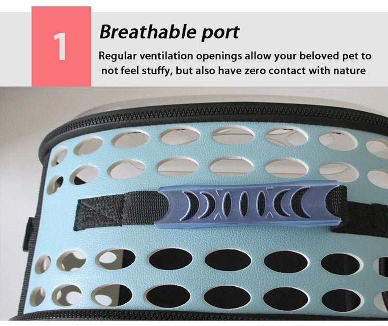 Bolsa de ombro para animais de estimação, bolsa de transporte para gatos, bolsa respirável para viagem ao ar livre, cápsula transparente para filhotes e gatinhos, bolsa de ombro portátil