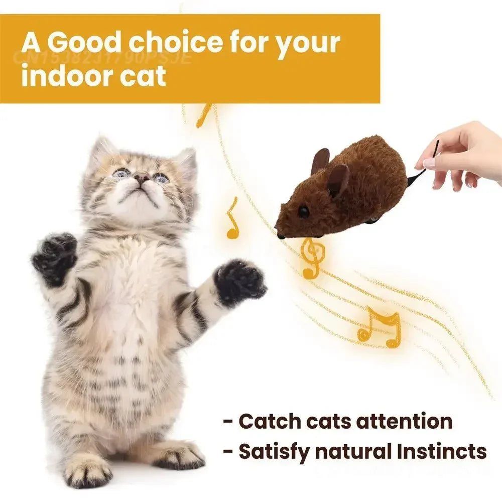 Pet Interactive Mouse Toy Plush Simulation Sound-Making Cat Boredom Relief Amusement Chew Toy Safe Durable Small Size Realistic