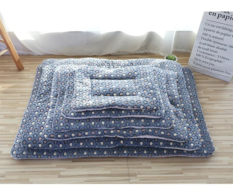 Tapete de pelúcia dupla face para animais de estimação, cama curta de pelúcia para gatos, cães pequenos, cobertor fofo para animais de estimação, almofada quente para gatinhos, sofá-cama para gatos