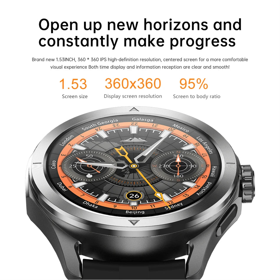 Novo 2025 para Xiaomi S4 Ultra Smart Watch Masculino AMOLED Esporte ao Ar Livre NFC GPS Rastreador de Frequência Cardíaca À Prova D'água Bluetooth Chamada Smartwatch