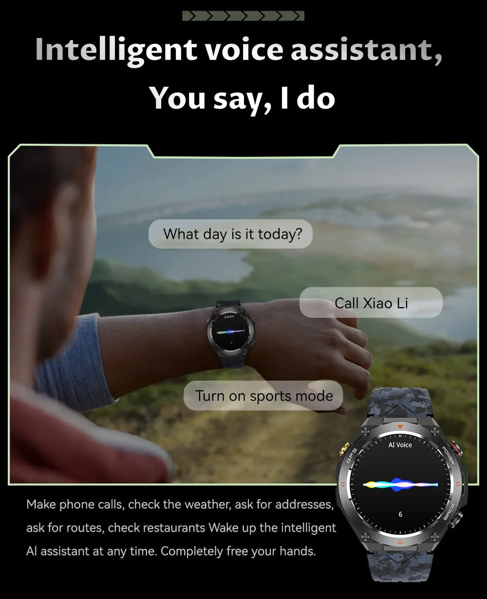Novo relógio inteligente esportivo Xiaomi com GPS, à prova d'água, rastreador fitness, chamada Bluetooth, bateria de 650 mAh, pulseira feminina, 2025
