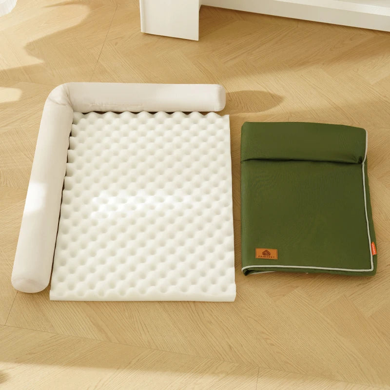 Dog Beds for Large Dogs,Waterproof Dog Bed,Big Pet Bed with Washable Removable Waterproof Pillow Cover and Anti-Slip Bottom