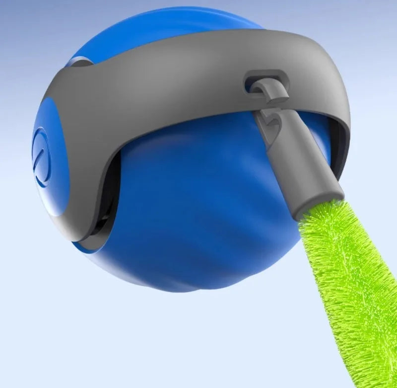 Brinquedos interativos para gatos, bola inteligente com rolamento automático e cauda falsa, brinquedo elétrico recarregável por USB para animais de estimação, para provocação e treinamento