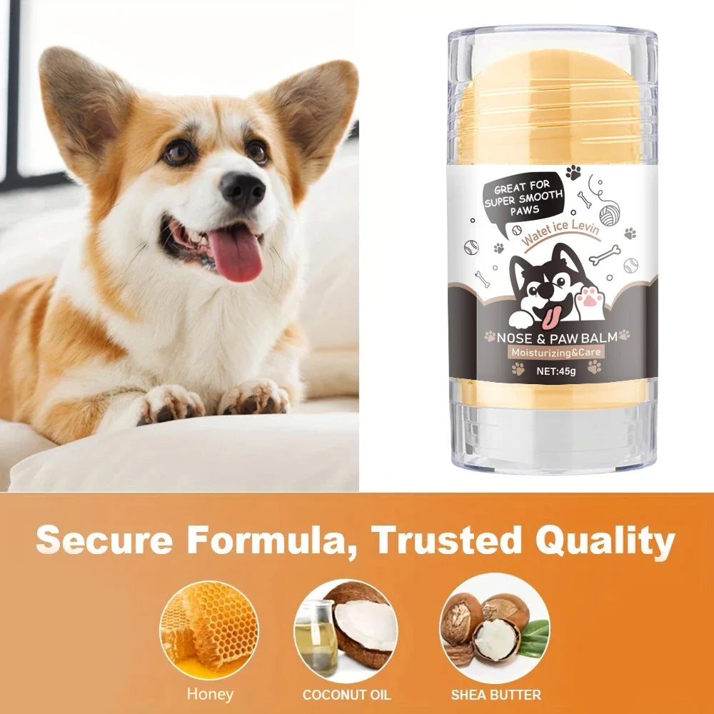 Bálsamo para patas de cachorro - Calmante para focinho que não irrita a pele - Hidratante, calmante e nutritivo - Previne rachaduras e feridas - Creme para patas de cachorro com cera, óleo, manteiga e extrato