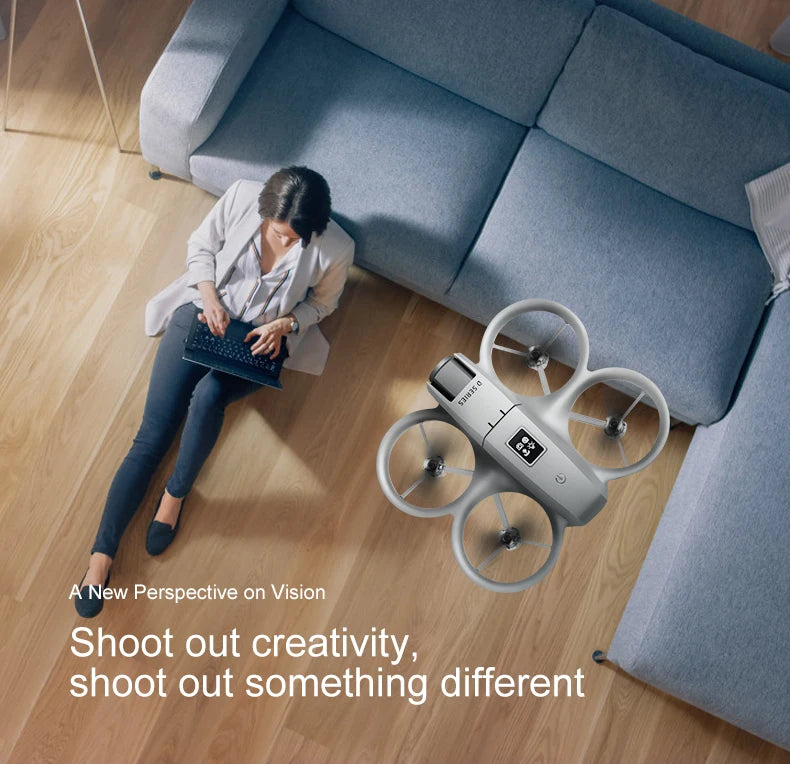 Mini drone Xiaomi D16 com câmera HD 8K ajustável de 180° e WiFi com fluxo de luz, drone de bolso para evitar obstáculos, quadricóptero RC