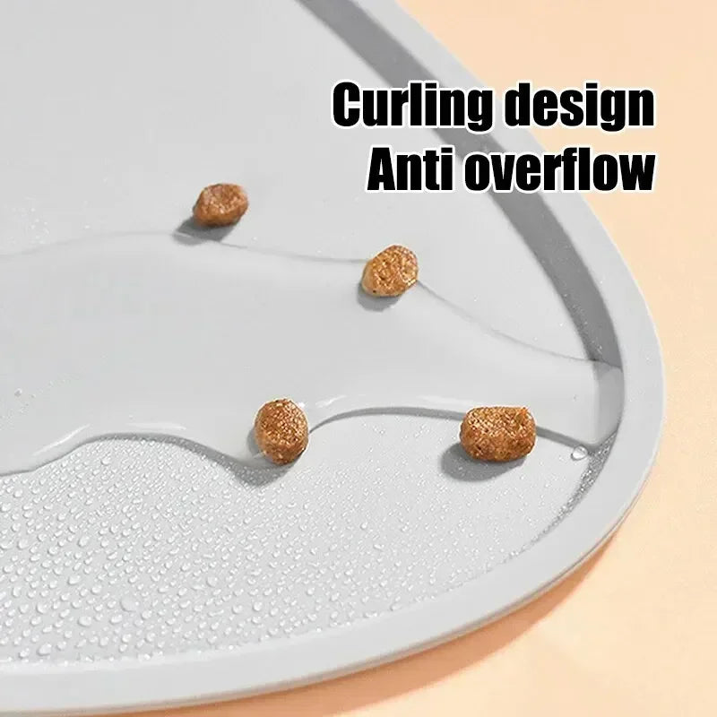 Silicone Pet Food Mat Easy To Clean Cat Dog Food Mat Pet Supplies Waterproof Spill-Proof Food-Grade Bowl Mat BPA Free Large Size