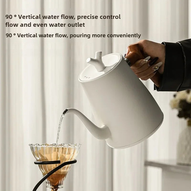 Chaleira elétrica de pescoço de ganso de 1000 W, cafeteira de aço inoxidável 304 de 1000 ml, temperatura inteligente, display LED para café e chá