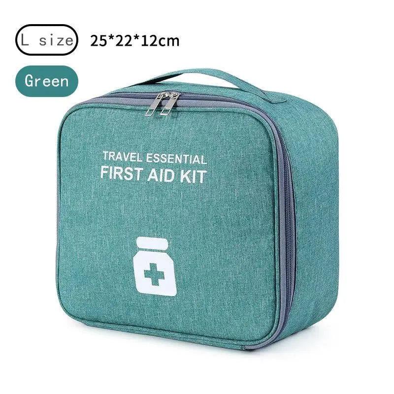 Kit de primeiros socorros para a família, 1 peça, portátil, para viagem, para uso externo, bolsa de armazenamento de medicamentos em camadas, grande capacidade, para uso doméstico