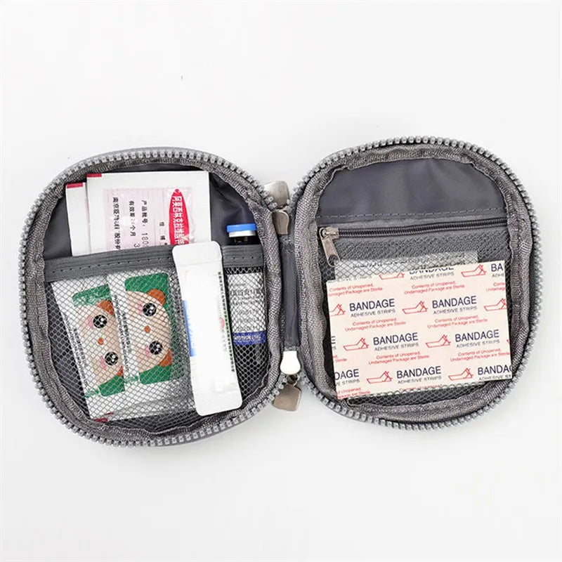 Kit de primeiros socorros para a família, 1 peça, portátil, para viagem, para uso externo, bolsa de armazenamento de medicamentos em camadas, grande capacidade, para uso doméstico