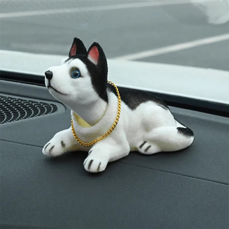 Car Ornaments Doll Husky Beagle St Bernard Shepherd Shake Head Dog Duck Decoration Auto Interior Accessories Cute Creative Gifts