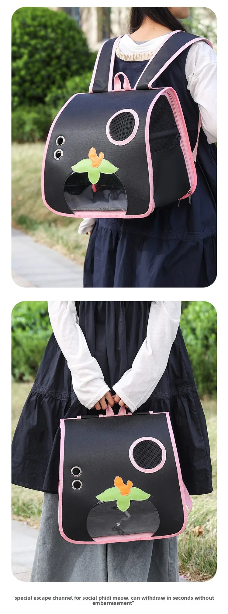 Mochila para gatos, nova chegada, grande capacidade, desenho animado, leve, mochila para animais de estimação, xadrez, respirável