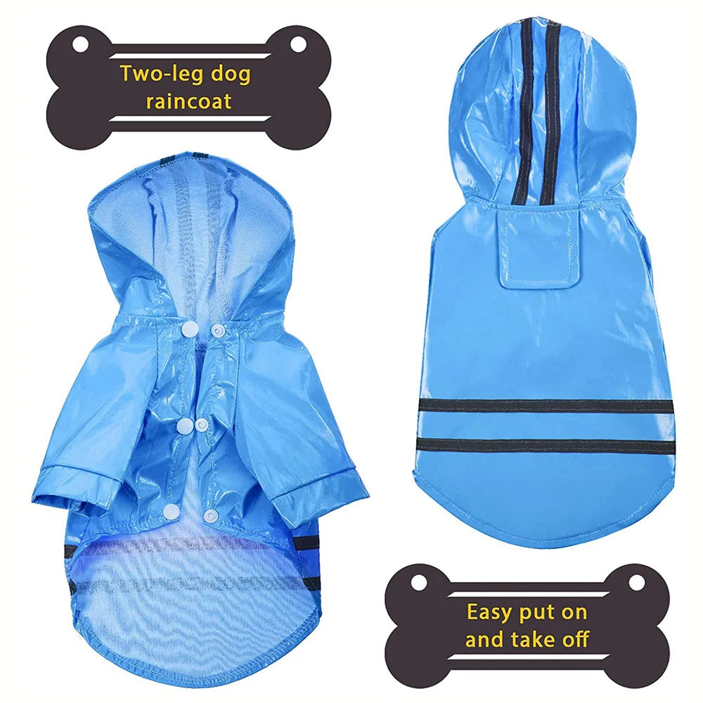 Capa de chuva para cachorro, roupas refletivas para filhotes de estimação, jaqueta de chuva para cachorro pequeno, à prova d'água, yorkshire, poodle, bichon, pomeranian, schnauzer, corgi