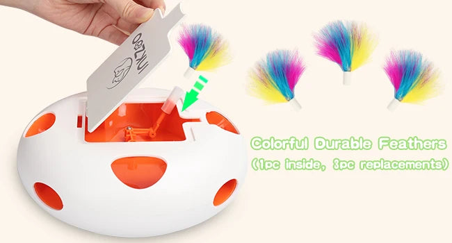 Brinquedos para gatos INKZOO, brinquedos interativos para gatos de interior, brinquedo interativo inteligente para gatinhos, brinquedo automático para ratos com 7 furos que mata toupeiras