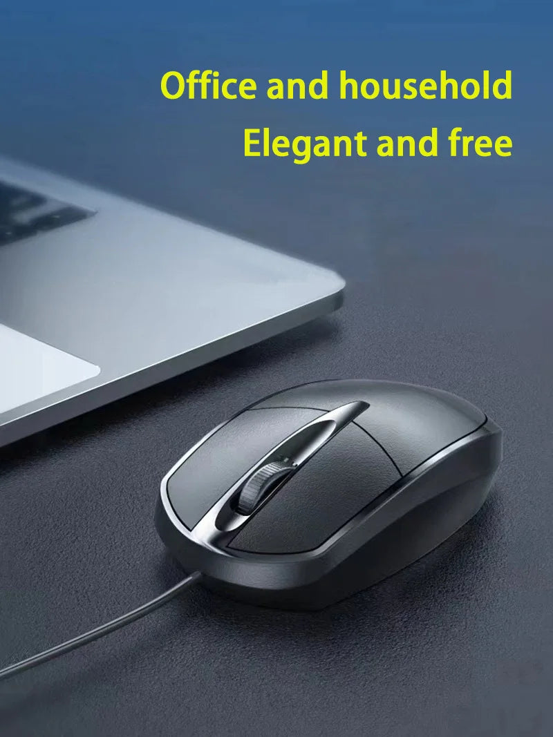 Mouse com fio Xiaomi Classic com design ergonômico e interface USB fotoelétrica de 1000 DPI, mouse para computador com fio para escritório, escola e casa