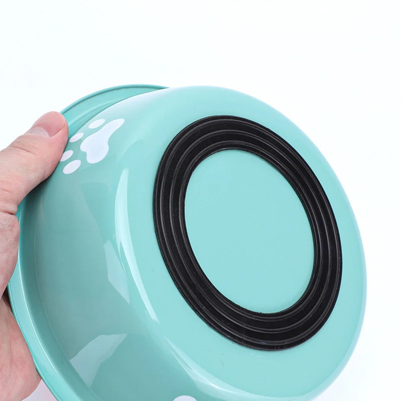 Tigela para cachorro nova tigela para animais de estimação grande capacidade tigela de comida para cachorro aço inoxidável anti-capotamento tigela para cachorro doméstico suprimentos para animais de estimação