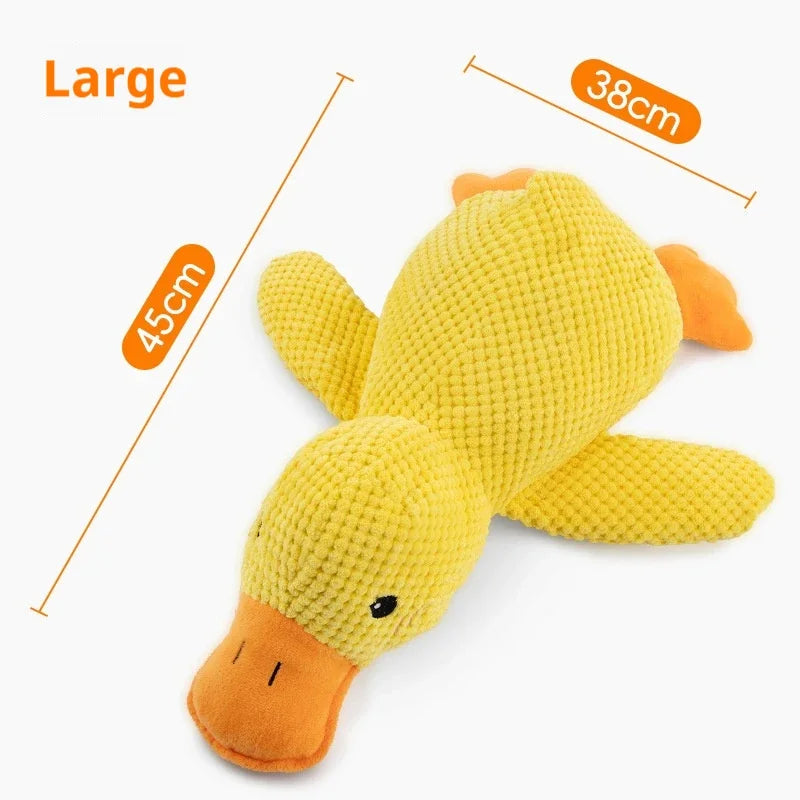 Brinquedo de pelúcia para cachorro, companheiro de sono, pato, resistente à mordida, ranger de dentes, alívio sonoro, brinquedo de som de pato, atacado e varejo