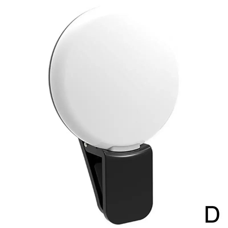 Luz de preenchimento universal para selfies em celulares, lâmpada LED portátil para vídeos ao vivo, acessórios para smartphones e iPhone, luz com clipe de carregamento USB