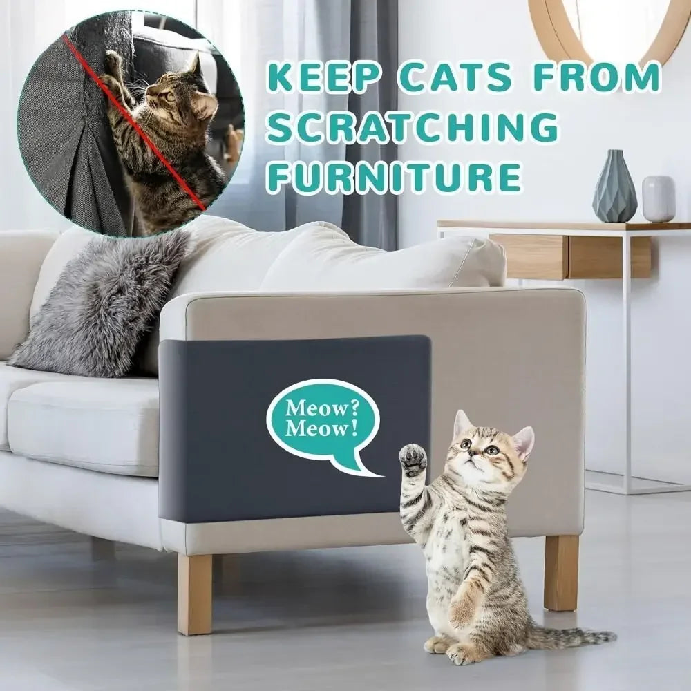 Tapete arranhador para gatos, tapete autoadesivo e aparável, poste arranhador para gatos, carpete para proteção de sofás e móveis anti-arranhões