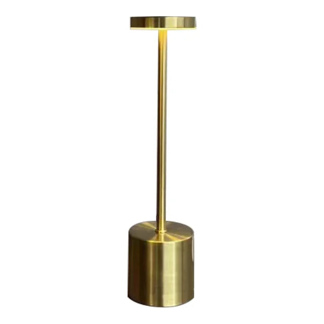 Luminária de mesa LED recarregável, de metal, com toque, para escrita, para cabeceira, criativa, ambiente, para decoração de bar e áreas externas, iluminação noturna 2024