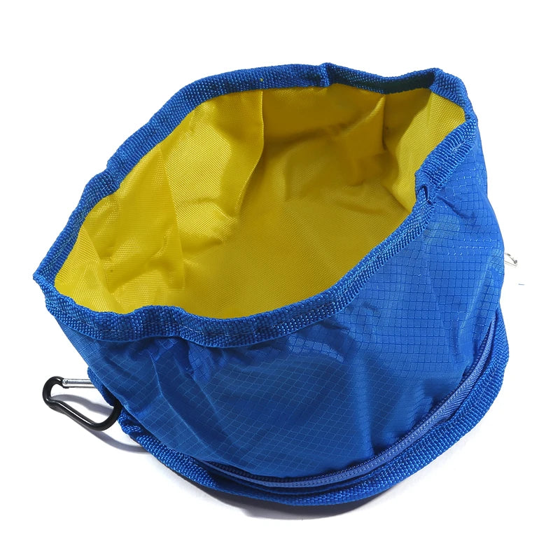 Alimentador portátil para animais de estimação, tigela dobrável e conveniente para alimentação de água para cães, filhotes e gatos, tigela dobrável para áreas externas, suprimentos para animais de estimação