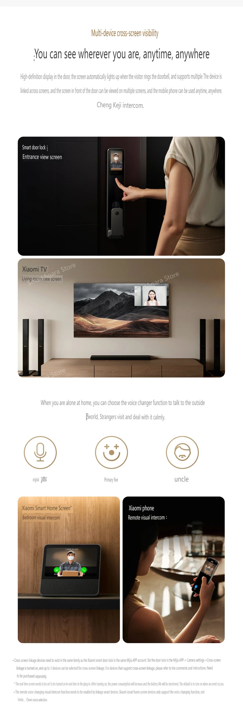 Fechadura inteligente automática Xiaomi G500 2025, reconhecimento facial 3D com impressão digital olho de gato, desbloqueio por senha Bluetooth, aplicativo Mi Home